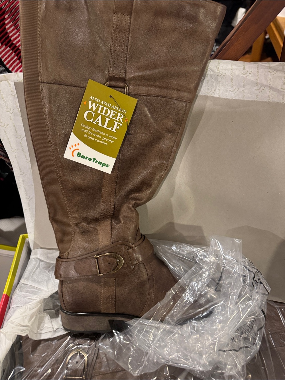 BareTraps Brown Over-the-Knee Buckled Riding Boots